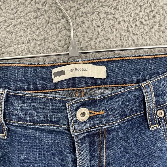 Levi's 515 Jeans Women 16 Blue Dark Wash Casual Bootcut‎ Denim - Picture 3 of 10